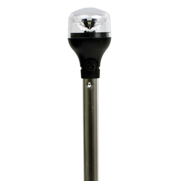 Attwood Marine All-Around Light-20" Alum Pole-Black Horizontal Composite Base 5550-PA20-7